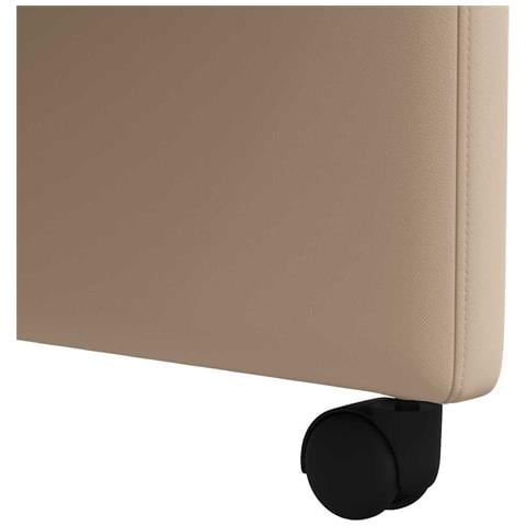 Sedie da Pranzo con Ruote 2 pcs Cappuccino 58 x 65 x 98 cm - Foto 9