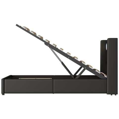 Letto Bambini Con Bluetooth, Luci Led E Archiviazione Idraulico - Foto 2