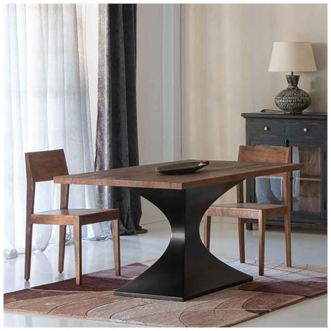 Sedia Da Pranzo In Legno Con Finitura Marrone 47x46x84h Cm - Foto 2