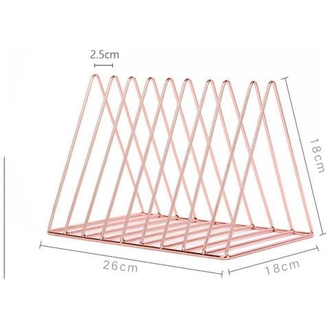 Libreria In Ferro Stile Nordico - Porta Libri Minimalista In Metallo Per Ufficio E Casa Pinkgold - Foto 1