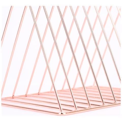 Libreria In Ferro Stile Nordico - Porta Libri Minimalista In Metallo Per Ufficio E Casa Pinkgold - Foto 2