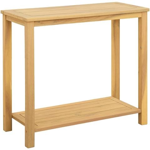 Tavolo consolle da giardino Acacia chiaro 80 x 35 x 75 cm - Foto 1
