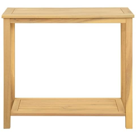 Tavolo consolle da giardino Acacia chiaro 80 x 35 x 75 cm - Foto 2