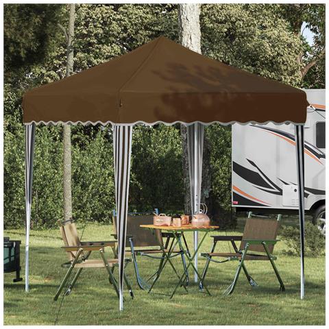 Tenda per feste a pop-up 195 x 195 x 245 cm Tortora - Foto 2