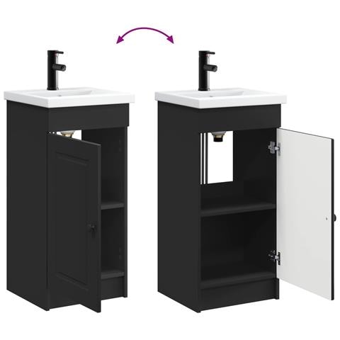 Mobile da bagno con lavabo Nero 42 x 40 x 84,5 cm - Foto 9