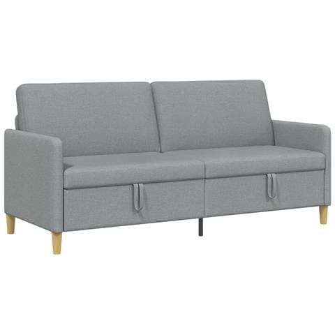 Divano con Storage Grigio Chiaro 192 x 78 x 87 cm Poliestere - Foto 1