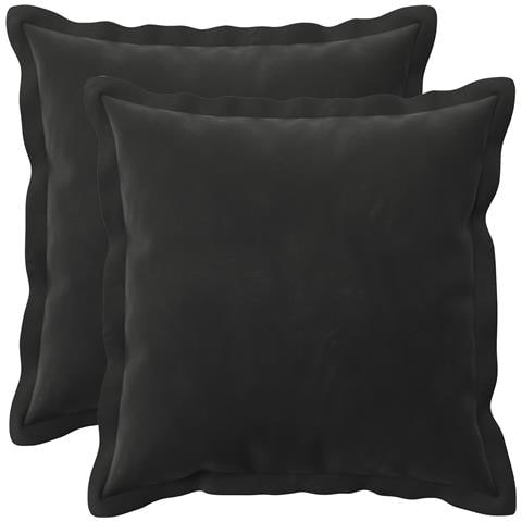 Cuscino con cuscino HOUTEN 2 pz Nero Velluto - Foto 1