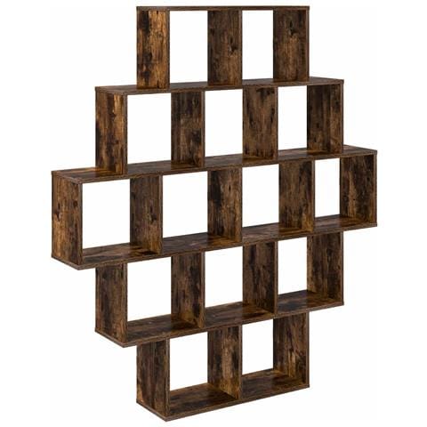 Scaffale da parete Rovere Fumo 120 x 20 x 136 cm - Foto 1