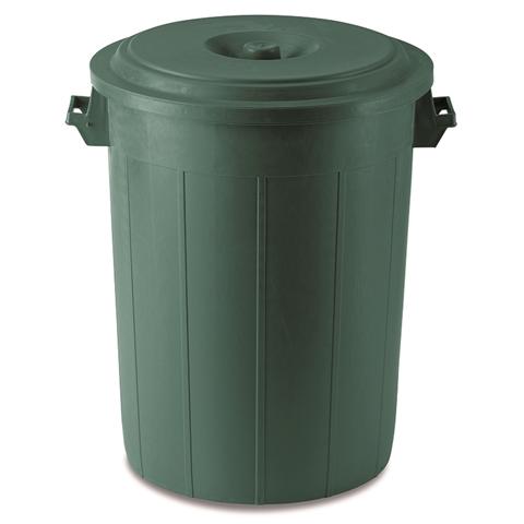 Bidone%20P%2Eimmondizie%20Con%20Coperchio%20Verde%20Cm45x60h - Foto 1
