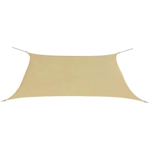 Parasole a Vela Oxford Rettangolare 2x4 m Beige - Foto 1