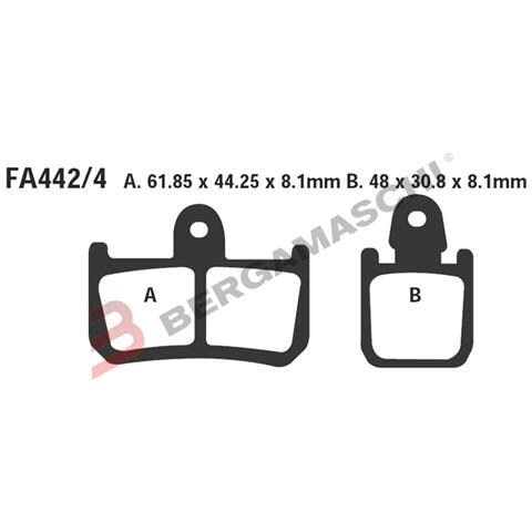 B1r R1844204 Set Past. hh Yamaha R1 07- Ant. 2cp 4pz Fa442/4hh - Foto 1
