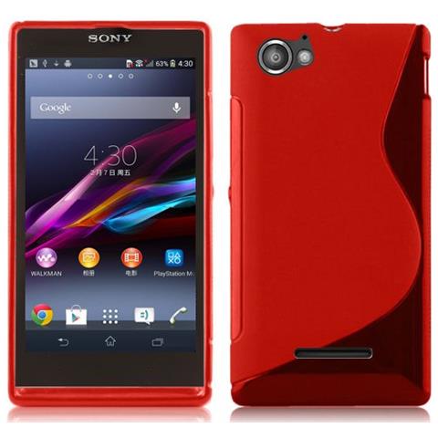 Custodia Compatibile Con Sony Xperia M In Rosso Cremisi - Coperchio Protettivo In Silicone Tpu Flessibile - Foto 1