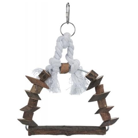 Natural Living Altalena In Legno Naturale E Corda - Cm. 15x20 - Foto 2