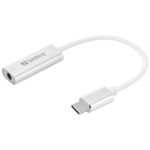 Sandberg Usb-c Audio Adapter (usb-c Audio Adapter - Usb-c Audio Adapter, Usb, 3.5 - Mm, Silver,white - Warranty: 60m) - Foto 1