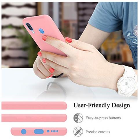 Custodia Compatibile Con Samsung Galaxy A40 In Liquid Rosa - Coperchio Protettivo In Silicone Tpu Flessibile - Foto 2