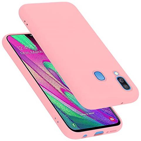 Custodia Compatibile Con Samsung Galaxy A40 In Liquid Rosa - Coperchio Protettivo In Silicone Tpu Flessibile - Foto 1