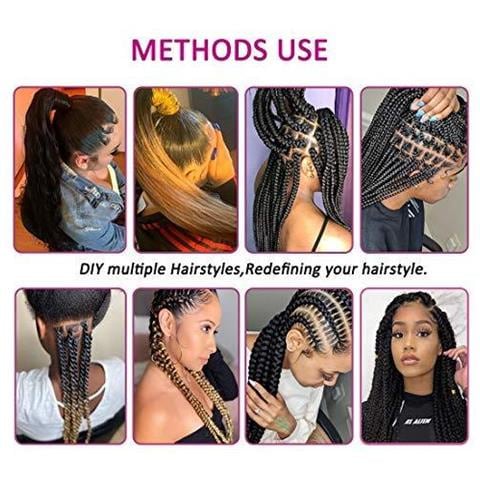 26inch 3pack Lot Pre Stretched Intrecciatura Estensioni Dei Capelli Ez Briads Acqua Calda Impostazione Yaki Intrecciare I Capelli (1b) - Foto 2