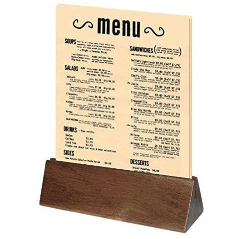 10 X Fsc Legno Pianura Acacia Supporto Del Menu 150x45x40mm 6x2x1 12 - Foto 2