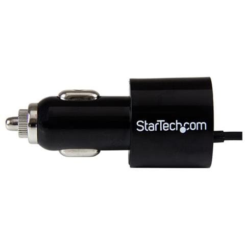 Caricatore accendisigari da auto a doppia presa con cavo Micro-USB piu porta USB - Alta potenza (21 Watt / 4.2A) - Nero - Foto 5