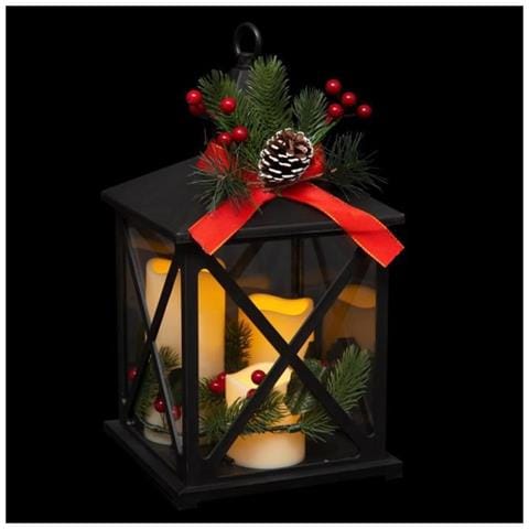 Lanterna Decorativa Elettrica Modello Grande 3 Led Effetto Fiamma - Foto 1