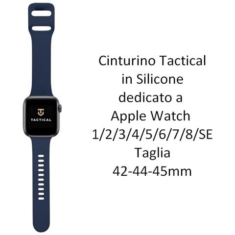 Cinturino 795 Originale Silicone Per Apple Watch 1-2-3-4-5-6-7-8-se 42 44 45mm Blu - Foto 2