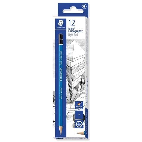 Confezione 12 Matita Mars Lumograph Gradazione F - Foto 1