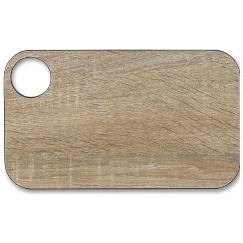 Tavolo - Tagliere In Fibra Di Cellulosa E Resina, Marrone, 24 X 14 Cm X 6,5 Mm (spessore), Acciaio Inossidabile 18/8. - Foto 1