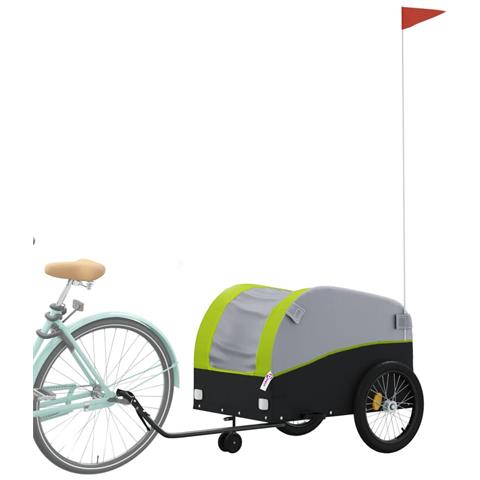 Rimorchio Da Bici Nero E Verde 45 Kg In Ferro - Foto 10