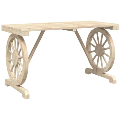 Tavolo Da Giardino 115x55x65 Cm In Legno Massello Di Abete - Foto 2