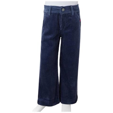 Pantaloni Da Bambino In Velluto A Coste Blu Marino 92 - Foto 8