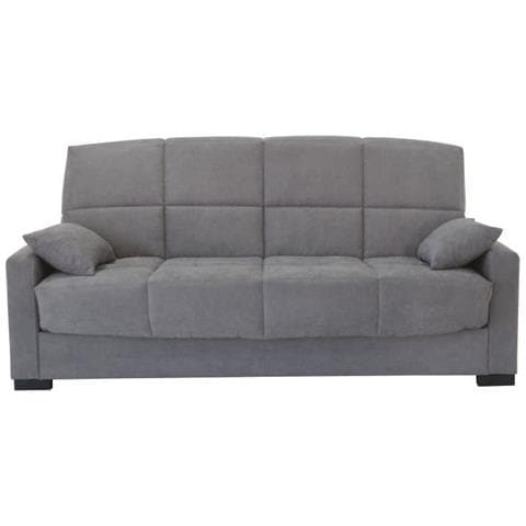 Divano Letto 3 Posti - Grigio Chiaro - Materasso 14 Cm - 130 X 190 Cm - Megan - Foto 1
