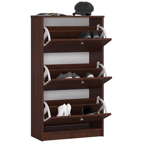Scarpiera multiuso, 60x28,5x113 cm, Colore Weng? - Foto 2