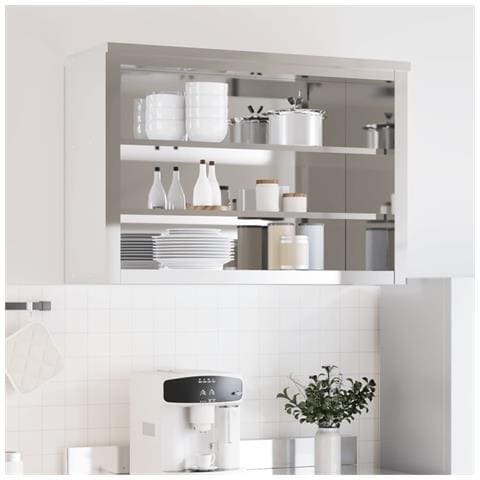 Mobile Cucina Da Parete Con Ripiani In Acciaio Inossidabile - Foto 2