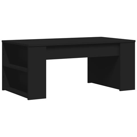 Tavolino Da Salotto Nero 102x55x42 Cm In Legno Multistrato - Foto 2