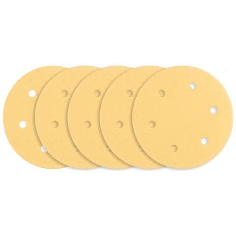 Carta Abrasiva Con Velcro 225 Mm, K120, 5 Pz., Con 6 Fori Per Levigatrice 59g264, 59g265 - Foto 1