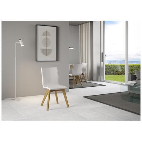 Sedia Trudy Gambe Quercia Cuscino Bianco 01 - Foto 1