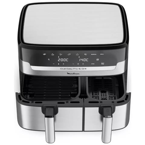 Friggitrice ad Aria EZ905D20 Capacità 8.3 Litri 2450 Watt Colore Acciaio Inox / Nero - Foto 2
