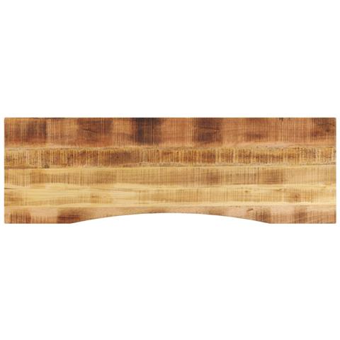 Piano Scrivania Con Curva 160x50x2,5cm Massello Grezzo Di Mango - Foto 1