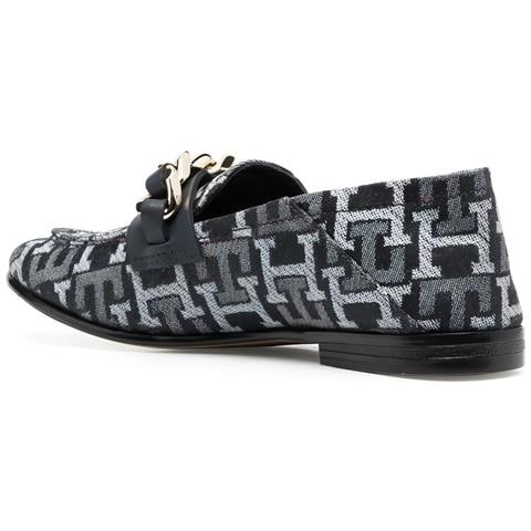 Chain Loafer Denim Mocassino Cotone Scarpe Donna Blu Eu 36, Fw0fw06930 0g4 - Foto 3