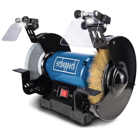 Smerigliatrice Da Banco Mola E Spazzola 200mm Sm200lb Luce Led 500w - Foto 2