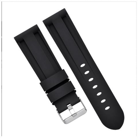 Cinturino Per Orologio In Silicone Per Panerai Luminor Marina Black 24 Mm - Foto 2