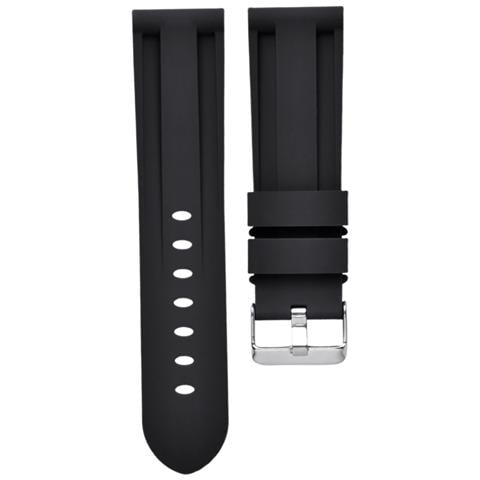 Cinturino Per Orologio In Silicone Per Panerai Luminor Marina Black 24 Mm - Foto 3