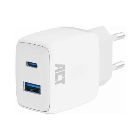 Act Ac2122 Caricabatterie Per Dispositivi Mobili Universale Bianco Ac Ricarica Rapida Auto - Foto 1