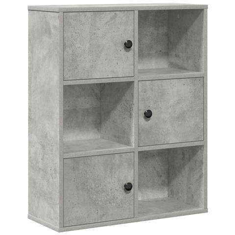 Libreria Grigio Cemento 60x24x76,5 Cm In Legno Multistrato - Foto 2
