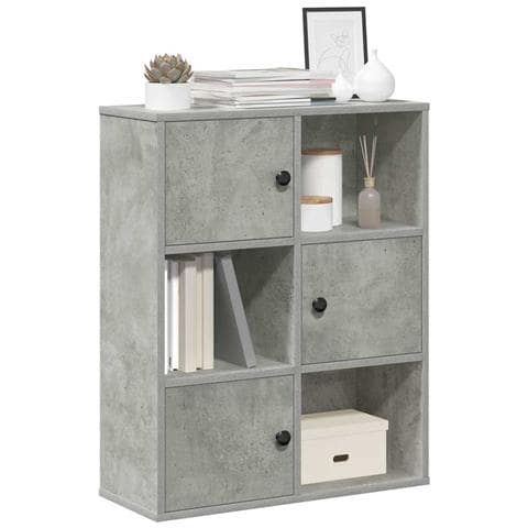 Libreria Grigio Cemento 60x24x76,5 Cm In Legno Multistrato - Foto 1
