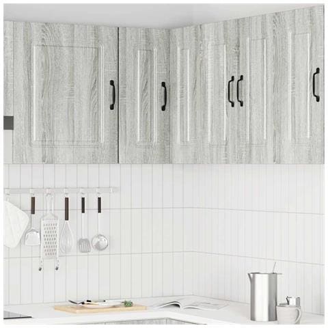 Pensile Da Cucina Ad Angolo Kalmar Grigio Sonoma In Truciolato - Foto 3