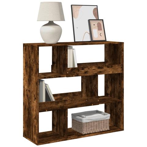 Libreria Rovere Fumo 100x33x94,5 Cm In Truciolato - Foto 3