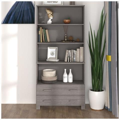 Credenza Hamar In Legno Massello Di Pino Grigio Chiaro - Foto 8