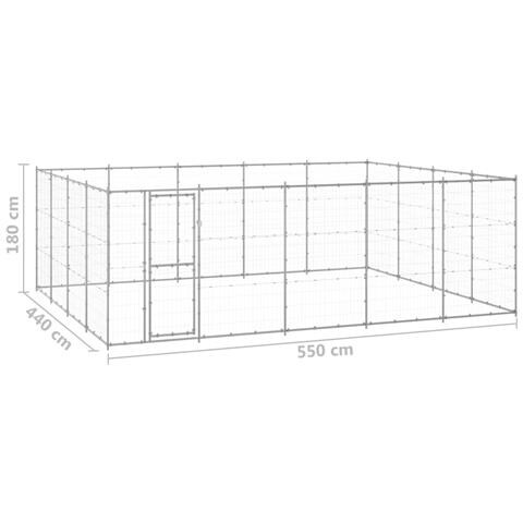 Lusso Casadino -  Gabbia Per Cani Da Esterno In Acciaio Zincato 24,2 M² - Foto 6