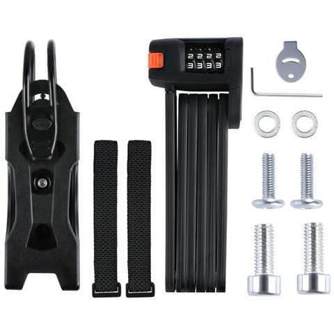 Lucchetto Pieghevole Per Bicicletta Con Codice - Nero - Foto 1